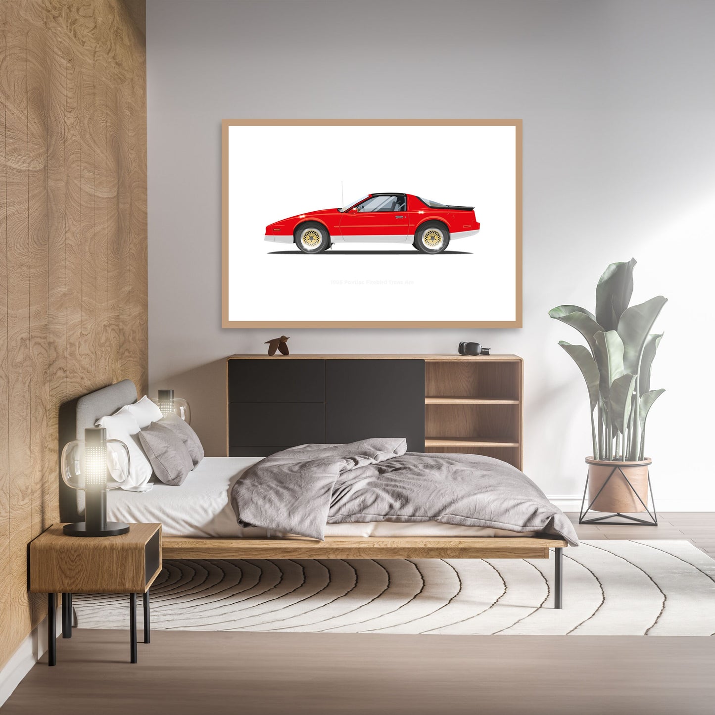 Big Trouble in Little China Vehicle Illustration, 1986 Pontiac Firebird Trans Am Illustration, Custom Poster, Vehicle Art, 80s movie