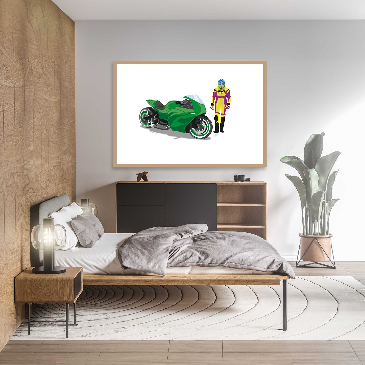 Superbike and Custom Illustration inspired by the 80s M.A.S.K Cartoon