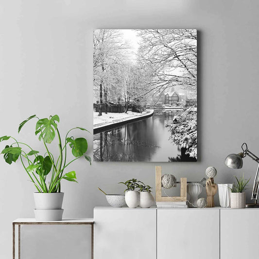 Winter Themed Beautiful Landscape Photography Print, Black and White Winter Photographic Fine Art, Wall Art Print A4, A3, A2