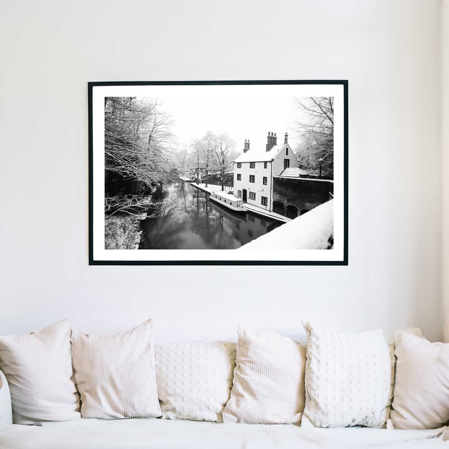 Winter Themed Beautiful Landscape Photography Print, Black and White Winter Photographic Fine Art, Wall Art Print A4, A3, A2