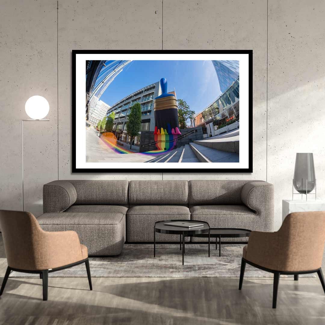 Pride Love Paint Brush LGBTQ+ Celebration Décor Photography Print, Equality Home Gift Rainbow Themed print, Fine Art, Wall Art Print