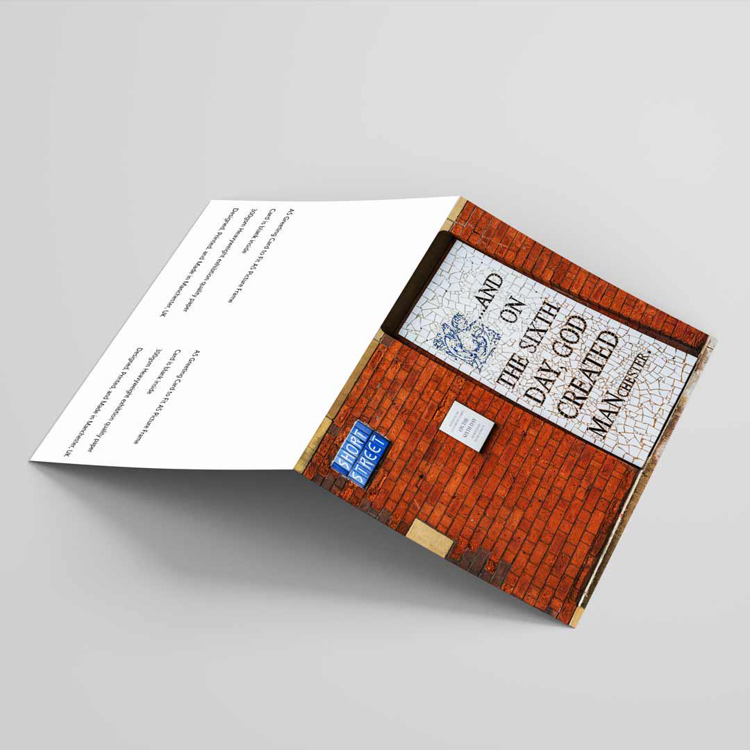 Manchester Greetings Card A5 to fit A5 Picture Frame, Street Photography, Wall Art