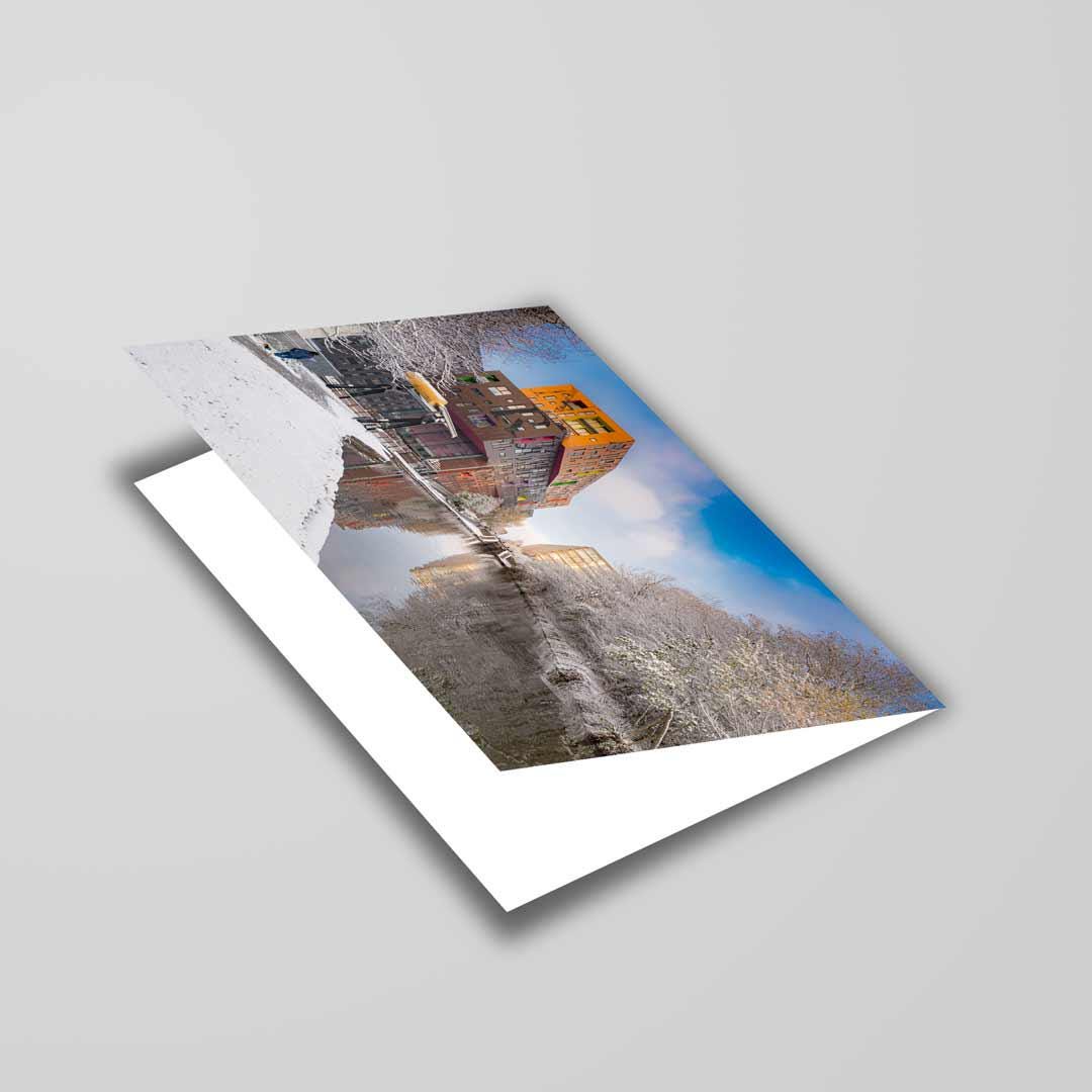 Winter Themed Greetings Card A5 to fit A5 Picture Frame, Street Photography, Wall Art, Ancoats Manchester Street Photography