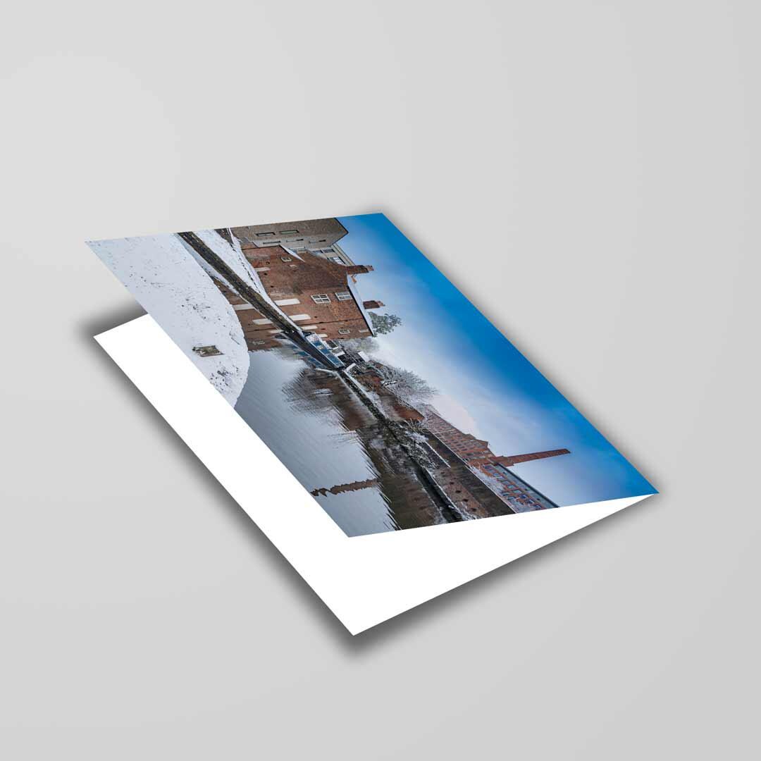 Winter Themed Greetings Card A5 to fit A5 Picture Frame, Street Photography, Wall Art, Ancoats Manchester Street Photography