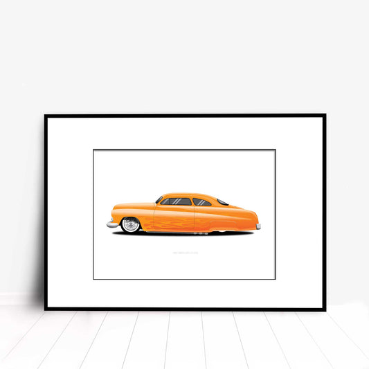 a 1951 Mercury Coupe Car Illustration