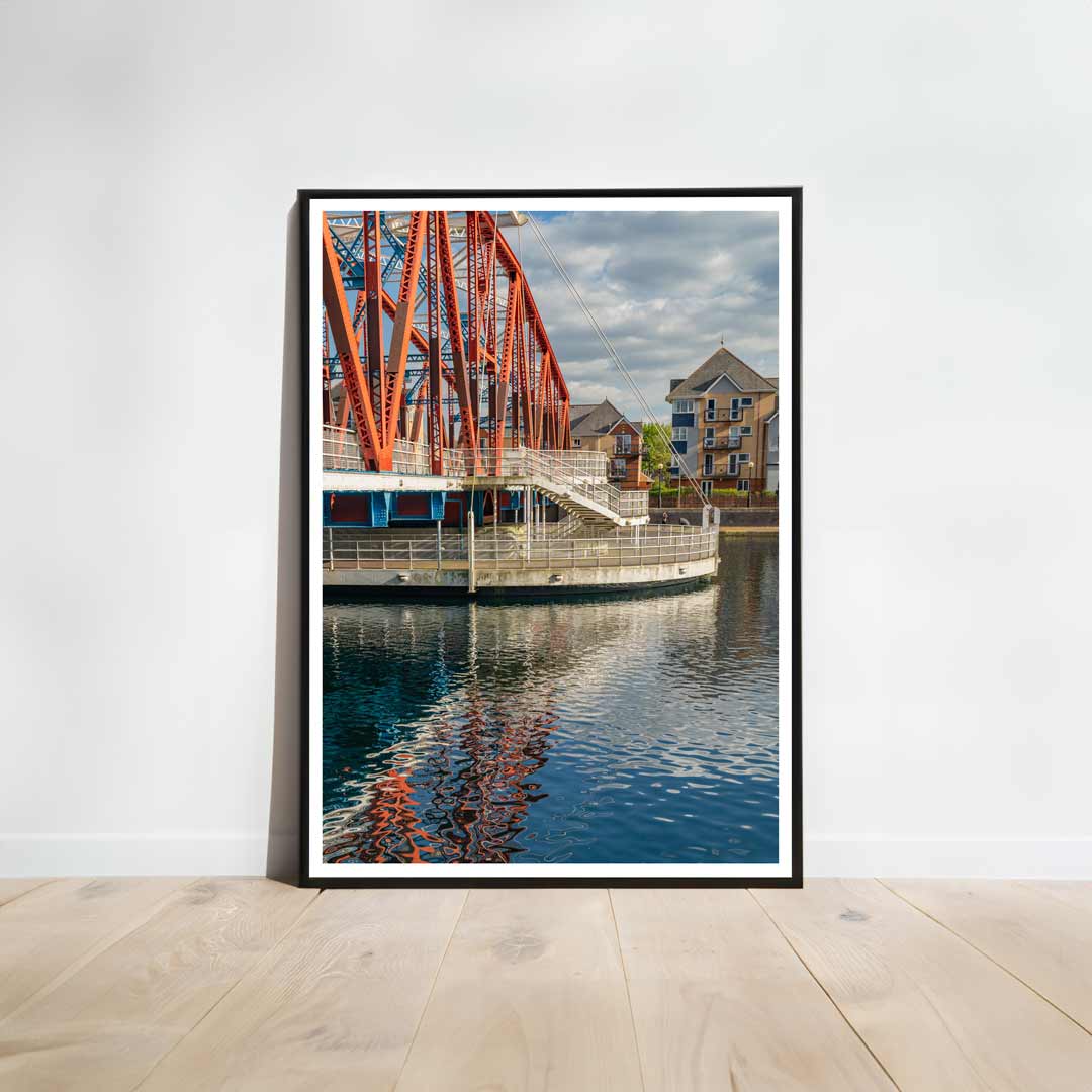 The Iron Bridge in Salford Quays Manchester, Media City.