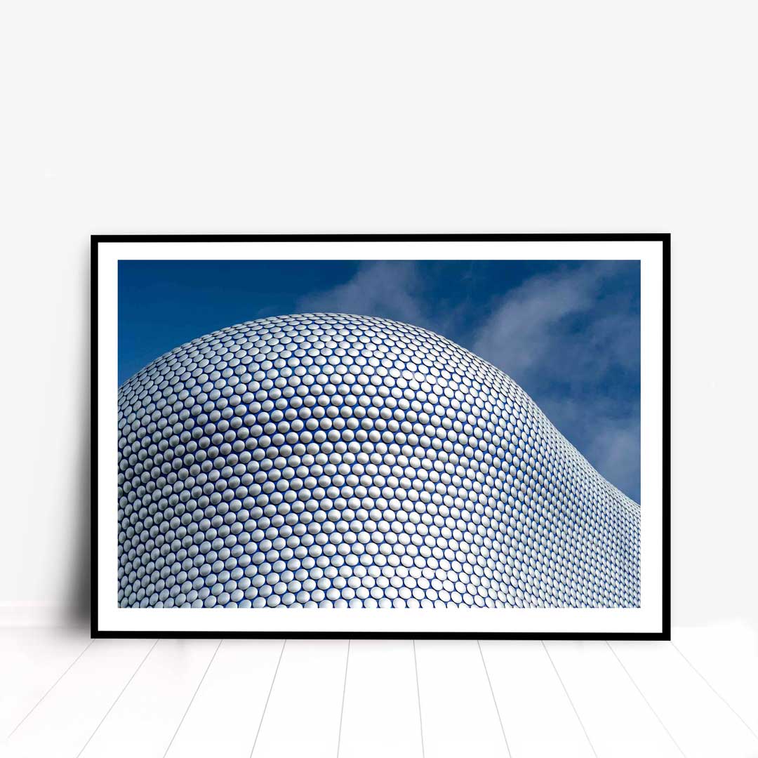 A Modern Building Photography Wall Art of the Bull Ring Building in Birmingham.