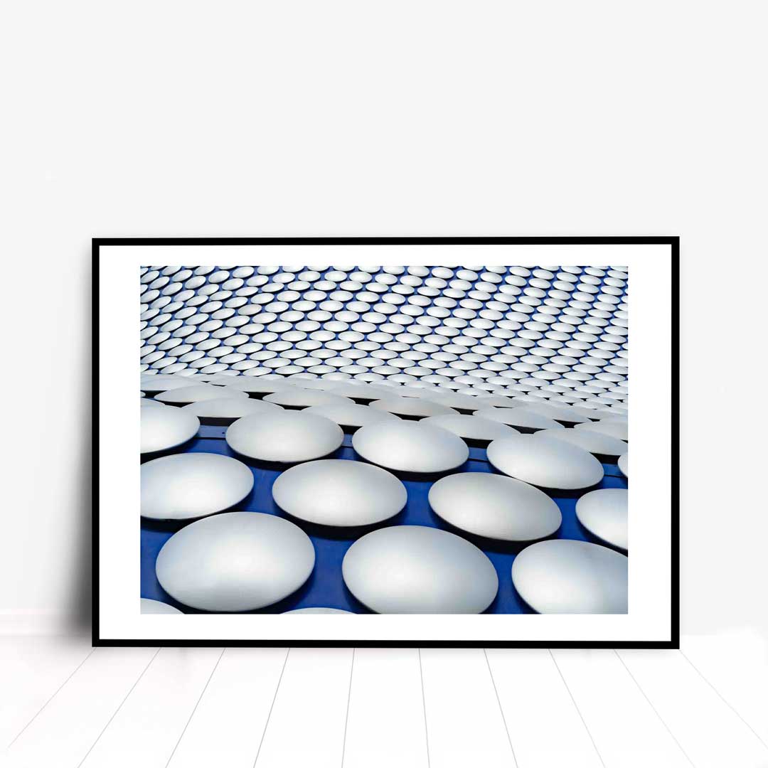 A Modern Building Photography Wall Art of the Bull Ring Building in Birmingham.