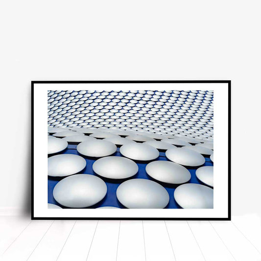 A Modern Building Photography Wall Art of the Bull Ring Building in Birmingham.
