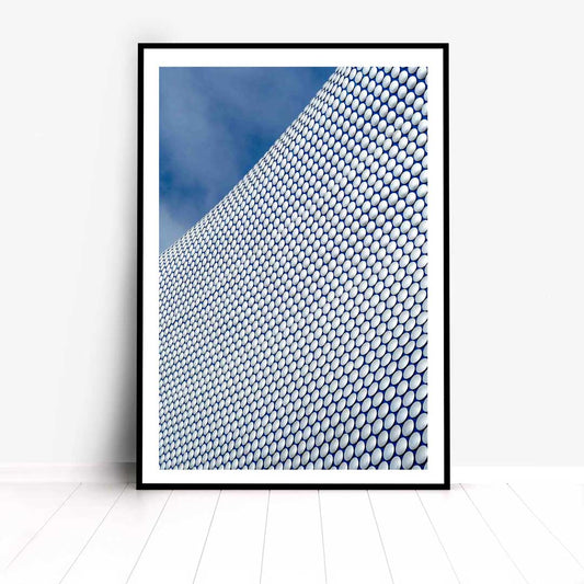 A Modern Building Photography Wall Art of the Bull Ring Building in Birmingham.