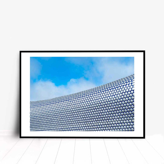 A Modern Building Photography Wall Art of the Bull Ring Building in Birmingham.