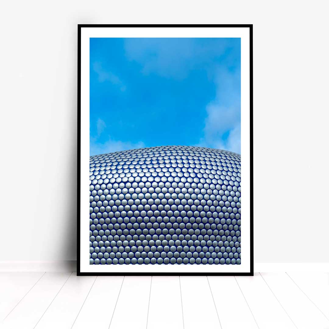 A Modern Building Photography Wall Art of the Bull Ring Building in Birmingham.