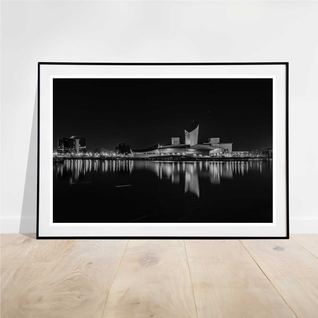 War Museum Salford Quays Manchester, Media City, printed in Black and White.