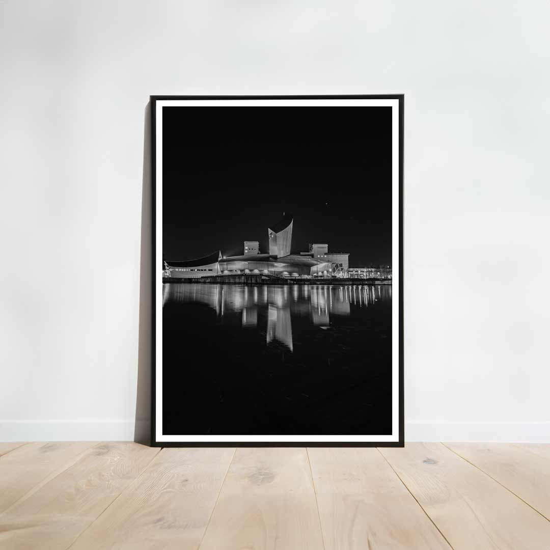War Museum Salford Quays Manchester, Media City, printed in Black and White.