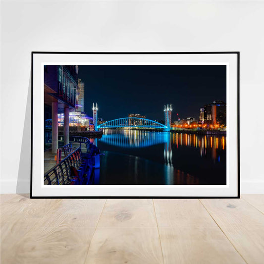 The Millennium Bridge Salford Quays Manchester, Media City.