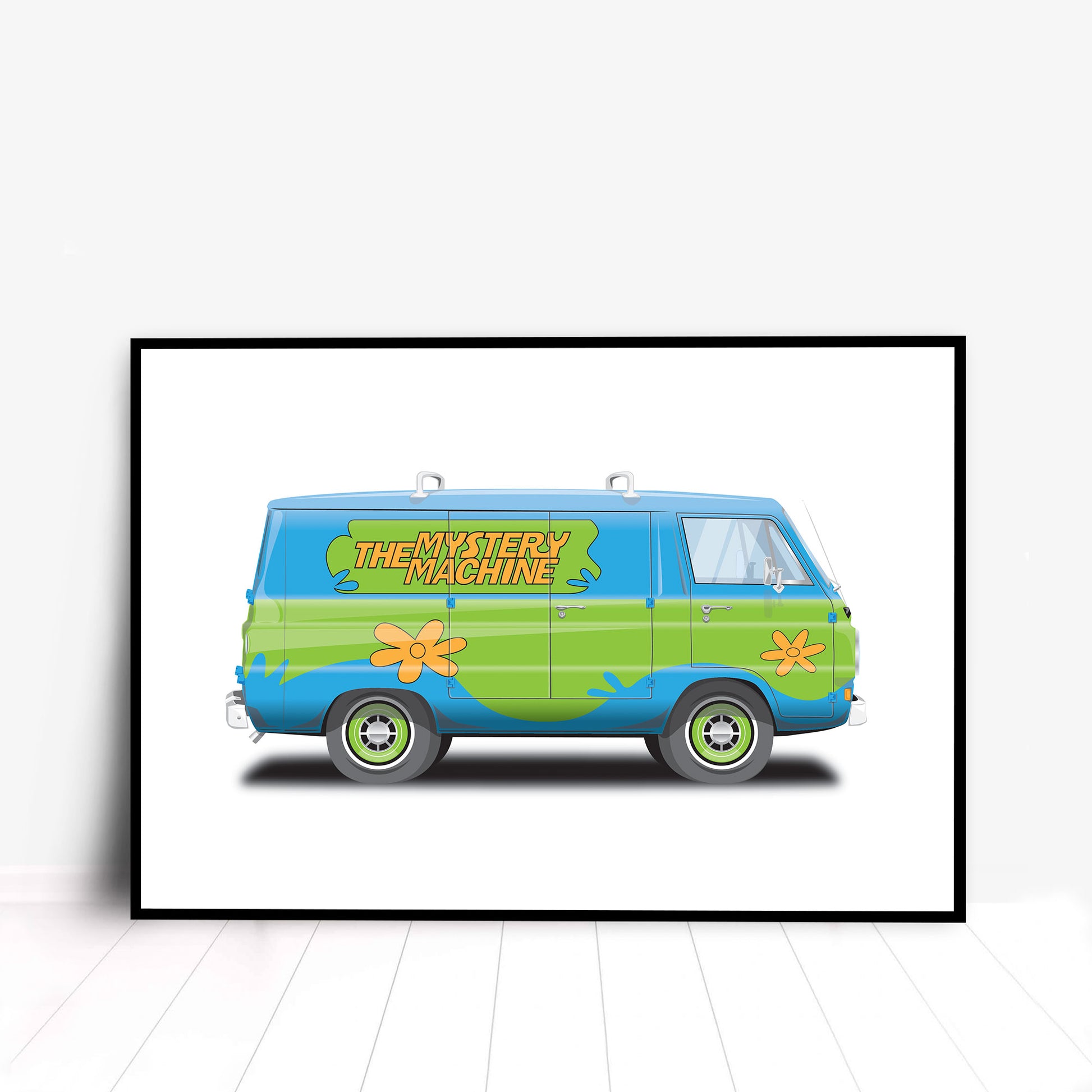 Mystery Machine Van Illustration from the cartoon scooby-doo, it is an Illustration based on the 1966 Dodge A100 Van.