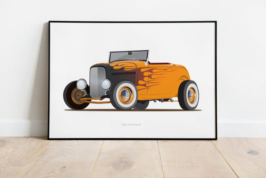 1932 FORD ROADSTER Car Illustration