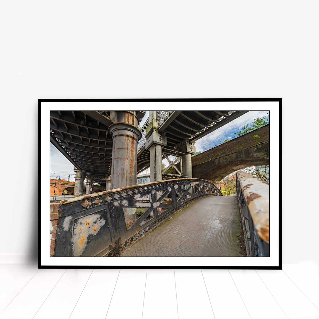 This is a photographic print of the Manchester Castlefield area.
