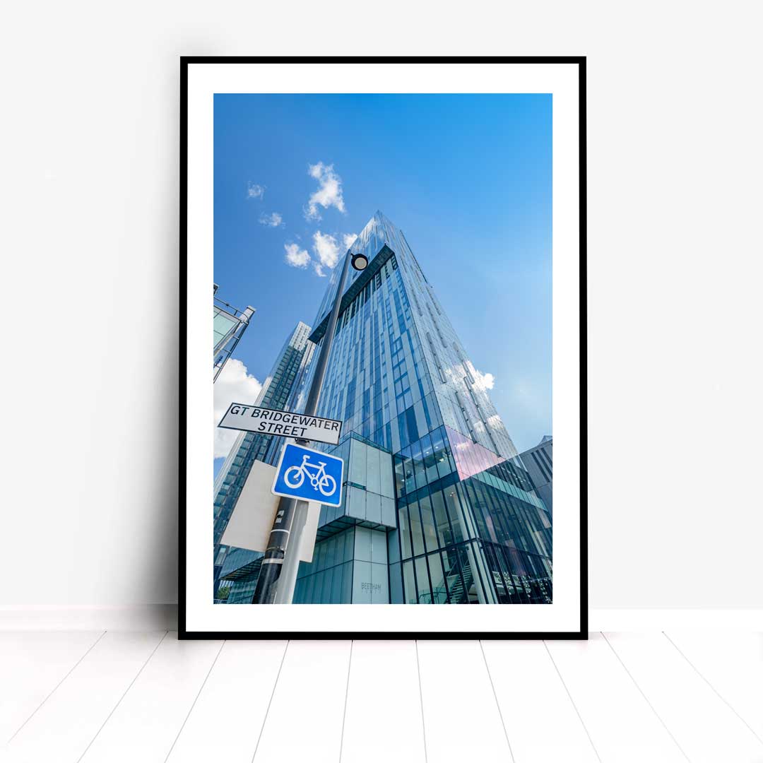 This is a photographic print of the Manchester Beetham Skyscraper Tower. An iconic symbol for Manchester.