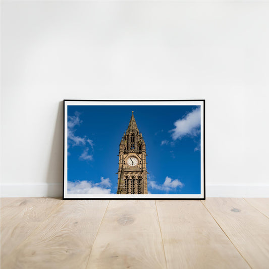 This is a photographic print of the Manchester Town Hall.