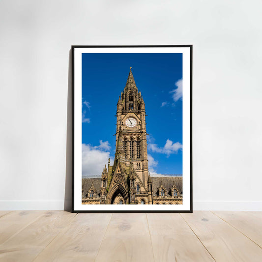 This is a photographic print of the Manchester Town Hall.