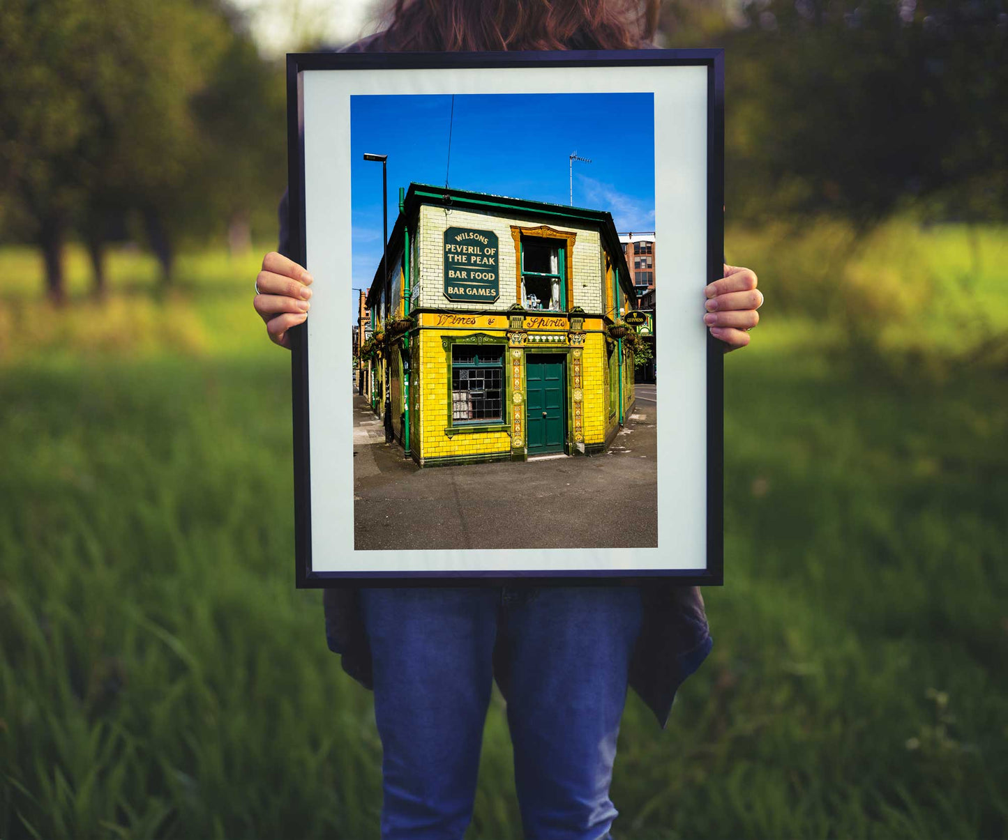 Photographic print of the Peveril Of The Peak Pub taken in Manchester, England.
