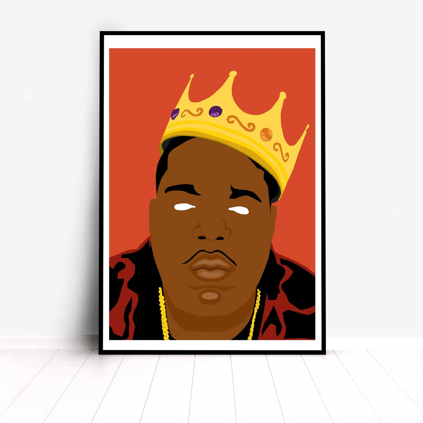 Biggie Smalls minimalist hip hop illustration Poster, Biggie Smalls Art, The Notorious B.I.G Poster, The Notorious B.I.G Art, Hip-Hop Music Minimalist Poster