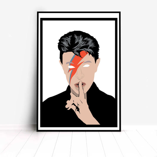 David Bowie Ziggy Stardust Illustration Print