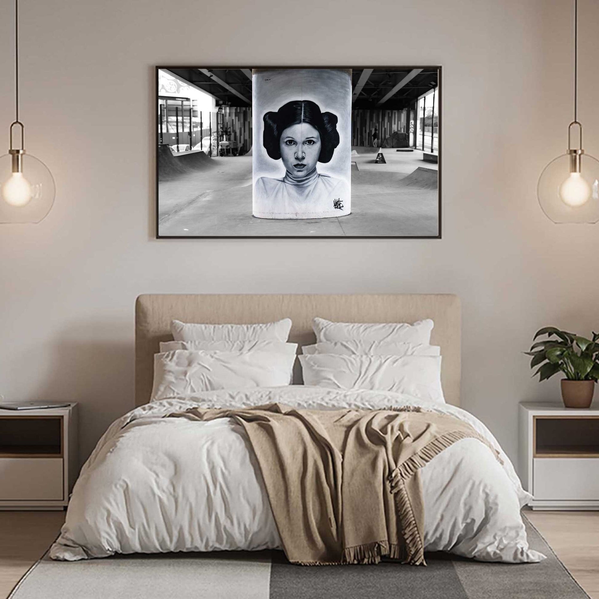 Star Wars Princess Leia Graffiti Street Art Fine Art Digital Photography Print Photo Wall Art A4, A3, A2