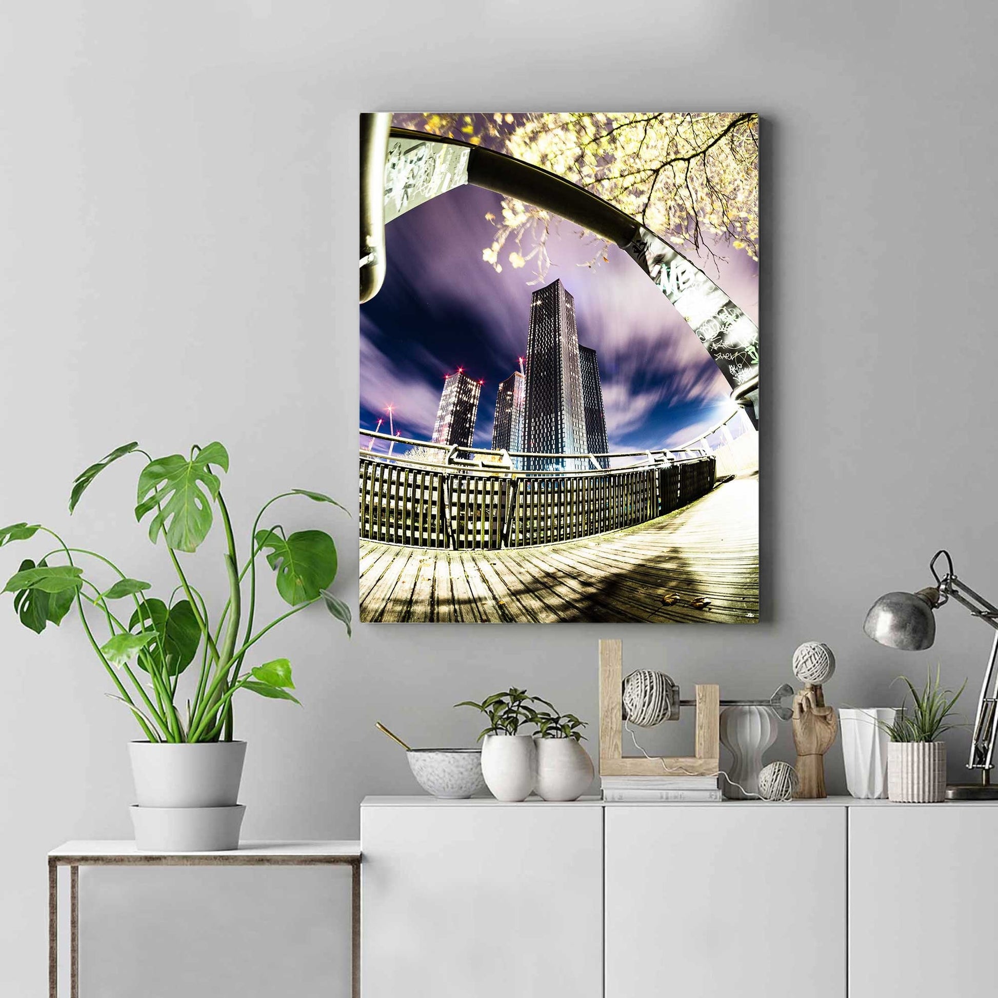 Richard Abram Photography - Night Time West One Manchester Cityscape Building UK City Travel Urban Landscape Digital Photography Fine Art Print A4, A3, A2