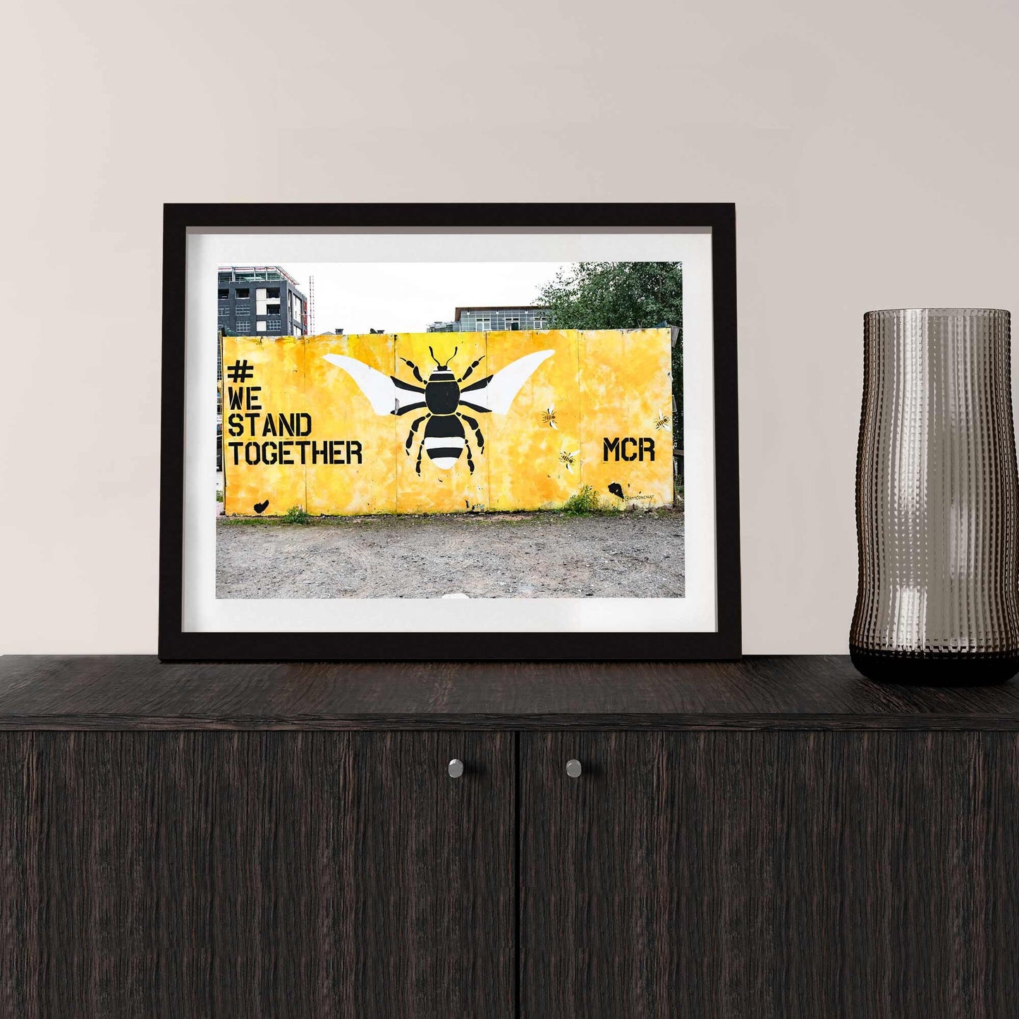 Manchester Big Yellow Bee Graffiti Street Photography Fine Art Digital Print Photo A4, A3, A2