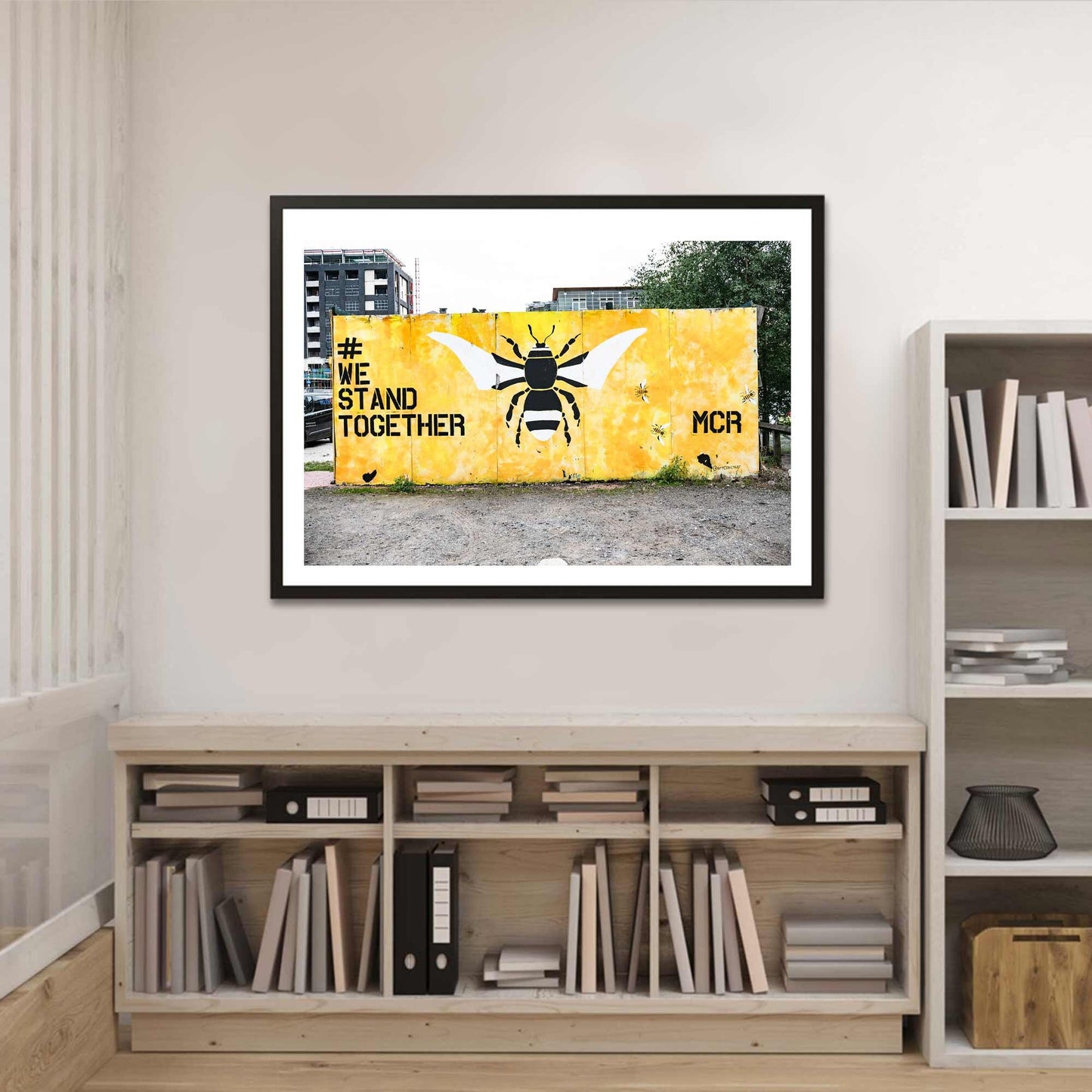 Manchester Big Yellow Bee Graffiti Street Photography Fine Art Digital Print Photo A4, A3, A2