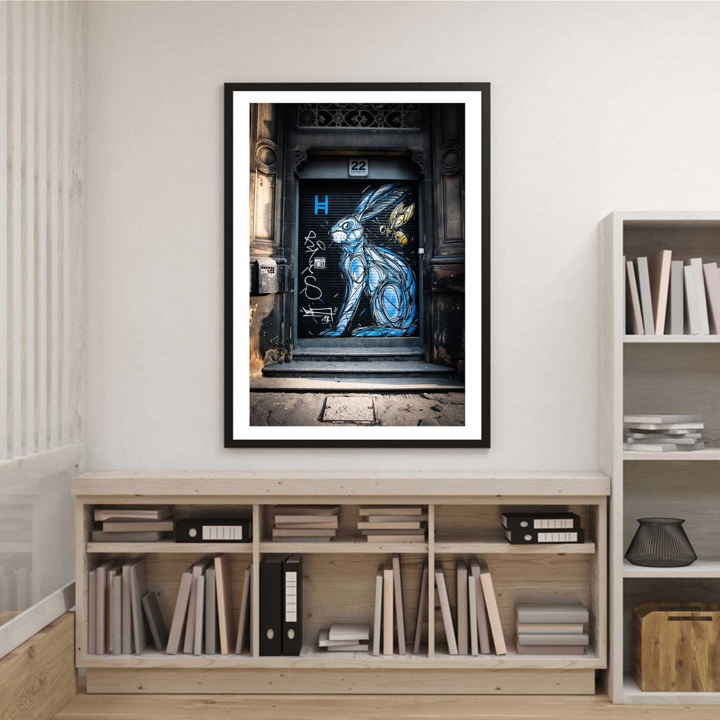 Blue Bunny, Street Photography, Fine Art Photo, Wall Art, Manchester photo, Manchester print, City Print, UK City A4, A3, A2