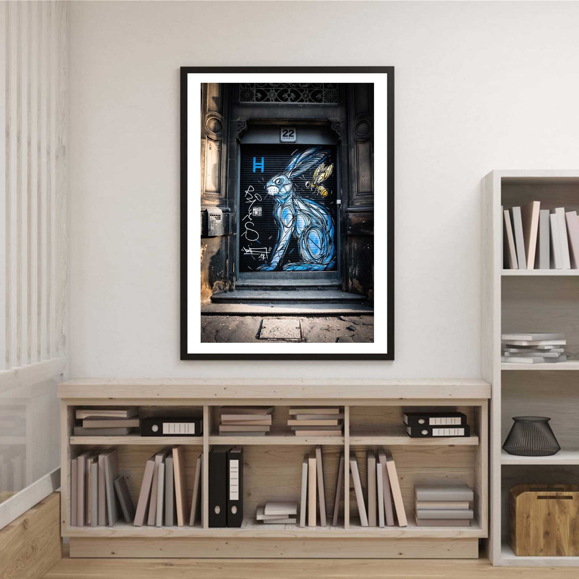 Blue Bunny, Street Photography, Fine Art Photo, Wall Art, Manchester photo, Manchester print, City Print, UK City A4, A3, A2