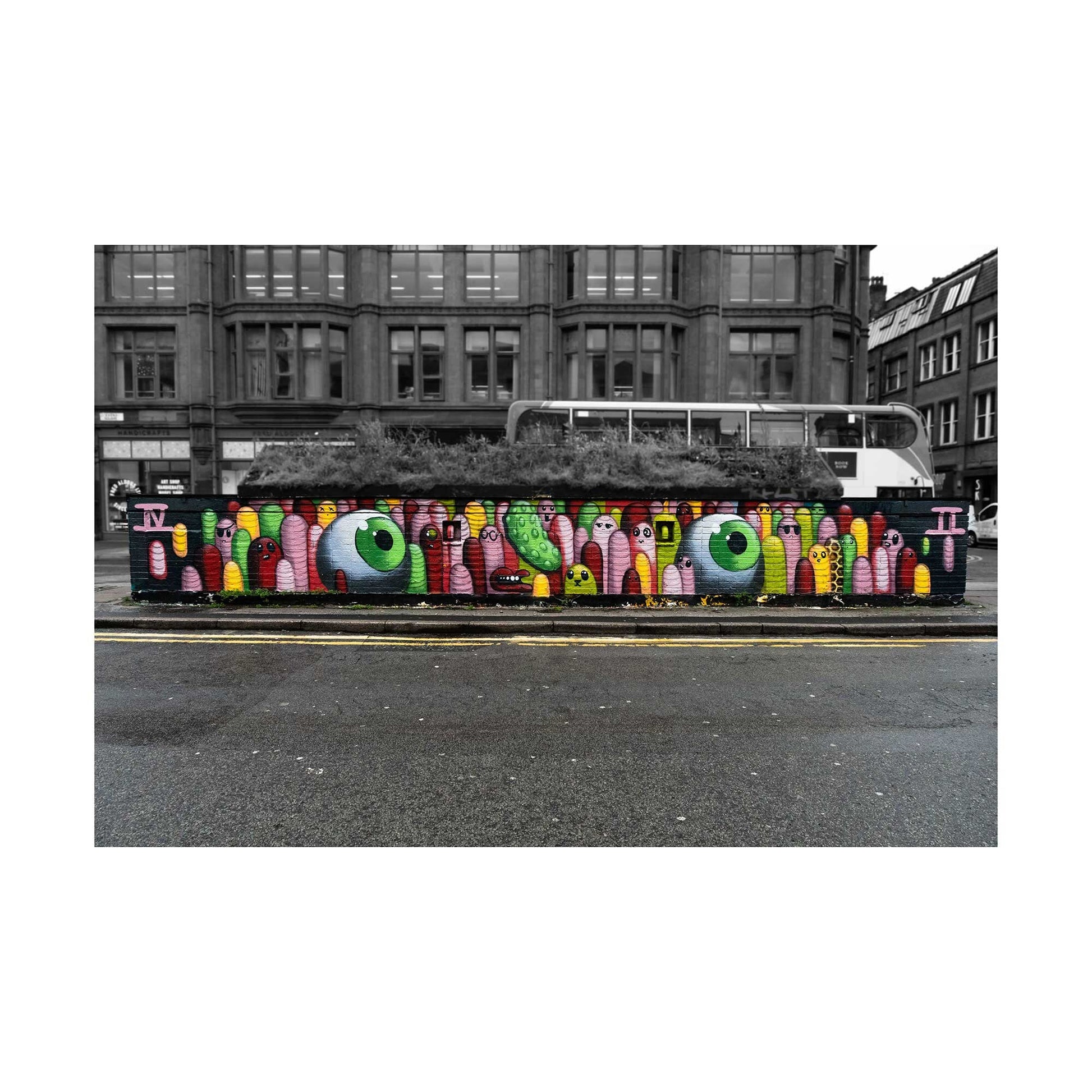 Manchester Graffiti Wall Digital Photography Fine Art Street Photo Print A4, A3, A2