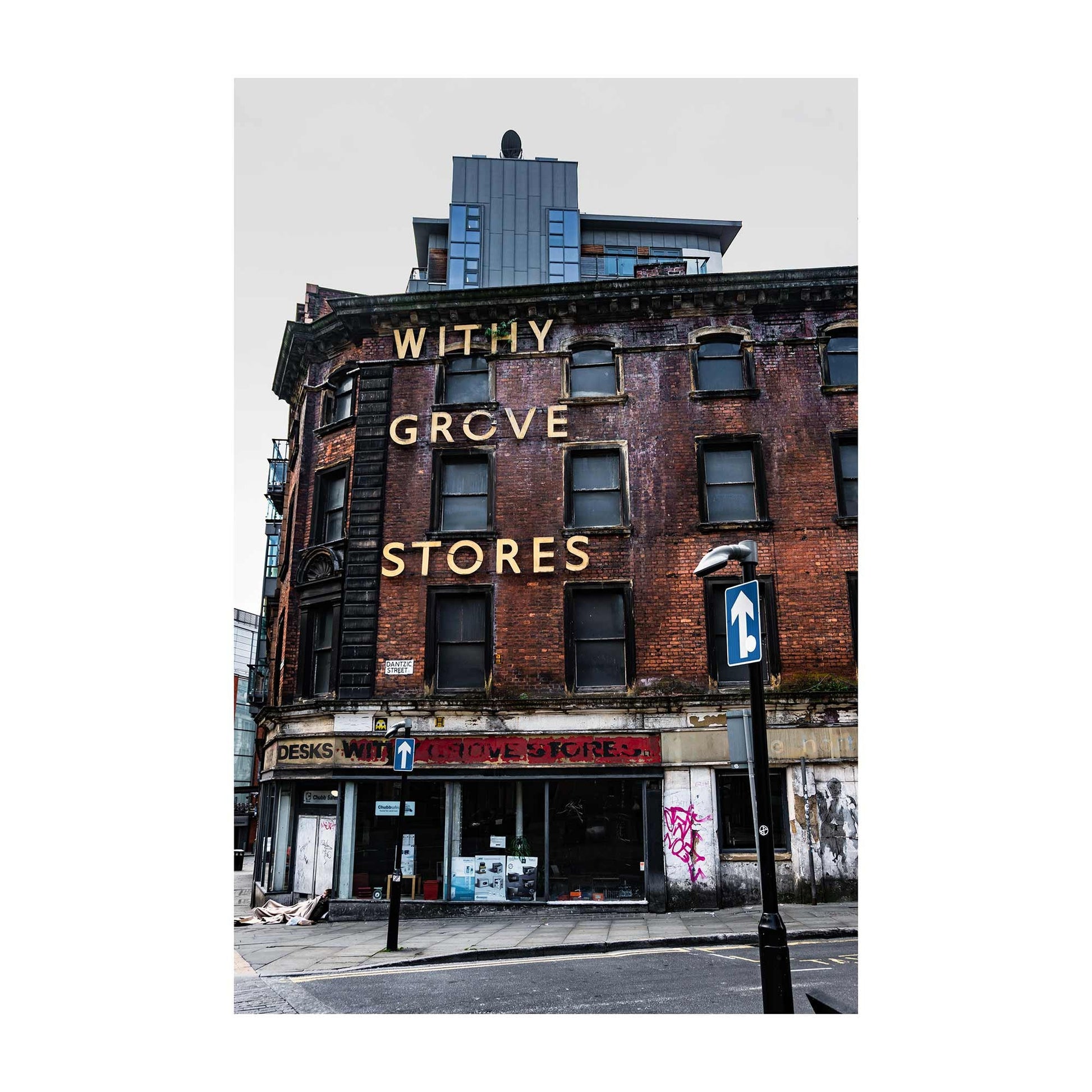 Richard Abram Photography - Withy Grove Stores - Manchester Red Brick Building Street Photography Digital Print A4, A3, A2