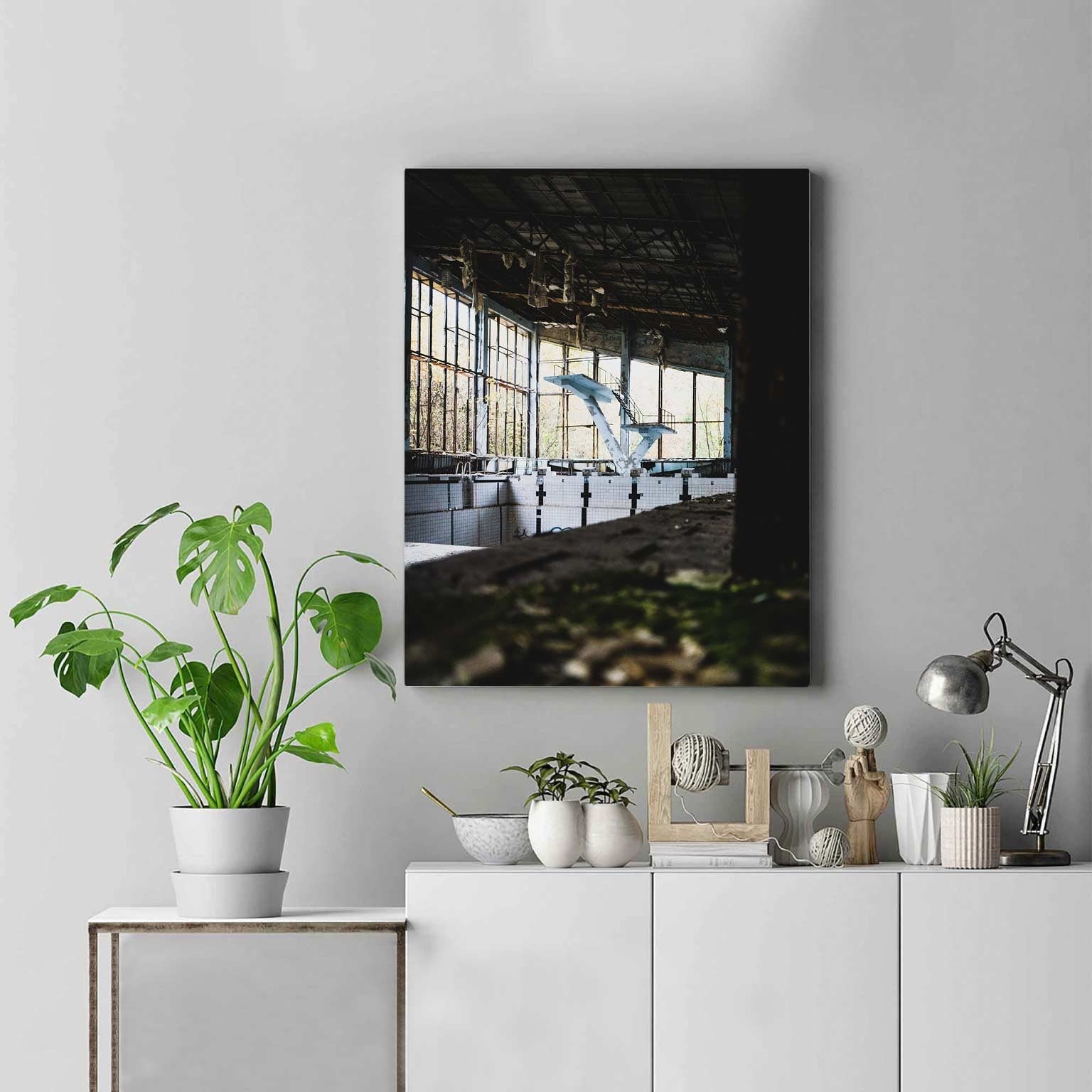 Richard Abram Photography - Abandoned Decay Chernobyl Swimming Pool, an Urban Urbex Digital Photography Fine Art Print in A4, A3, A2