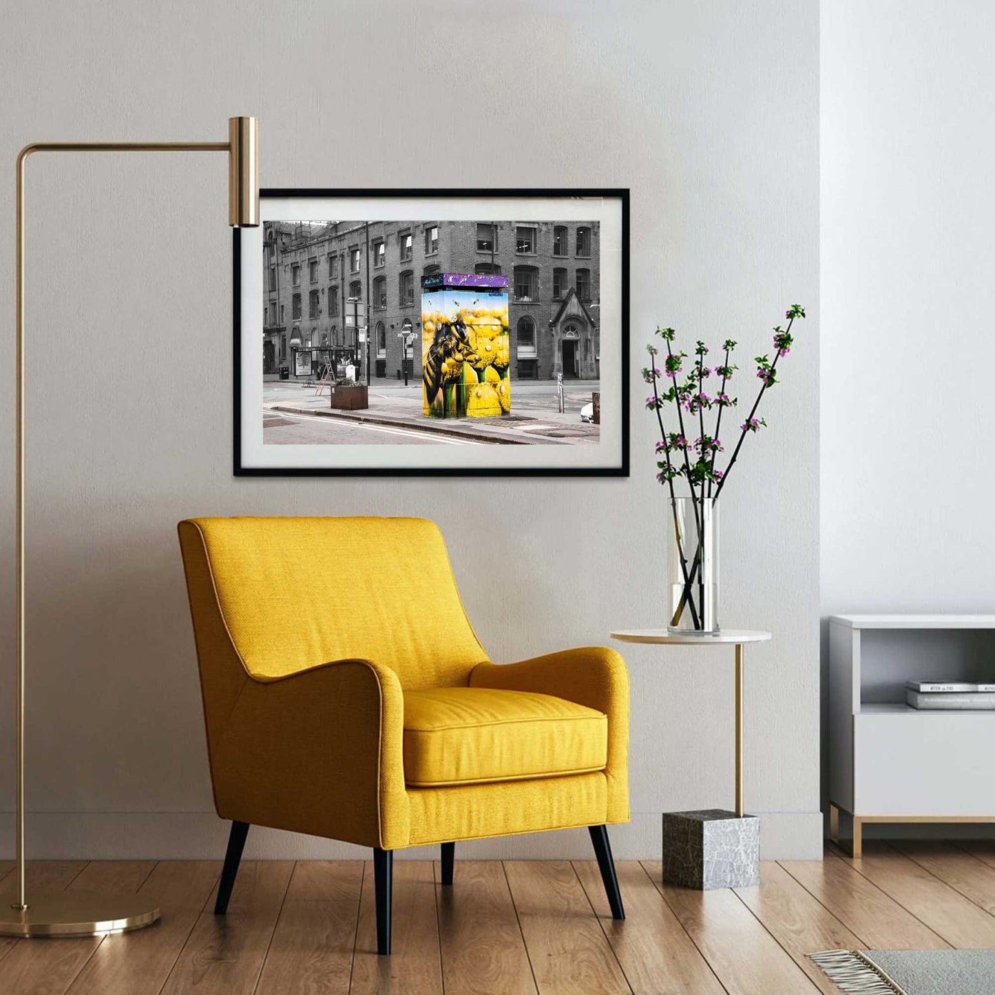 Bee Mural Manchester Graffiti Street Art Photography Digital Fine Art Print Photo A4, A3, A2