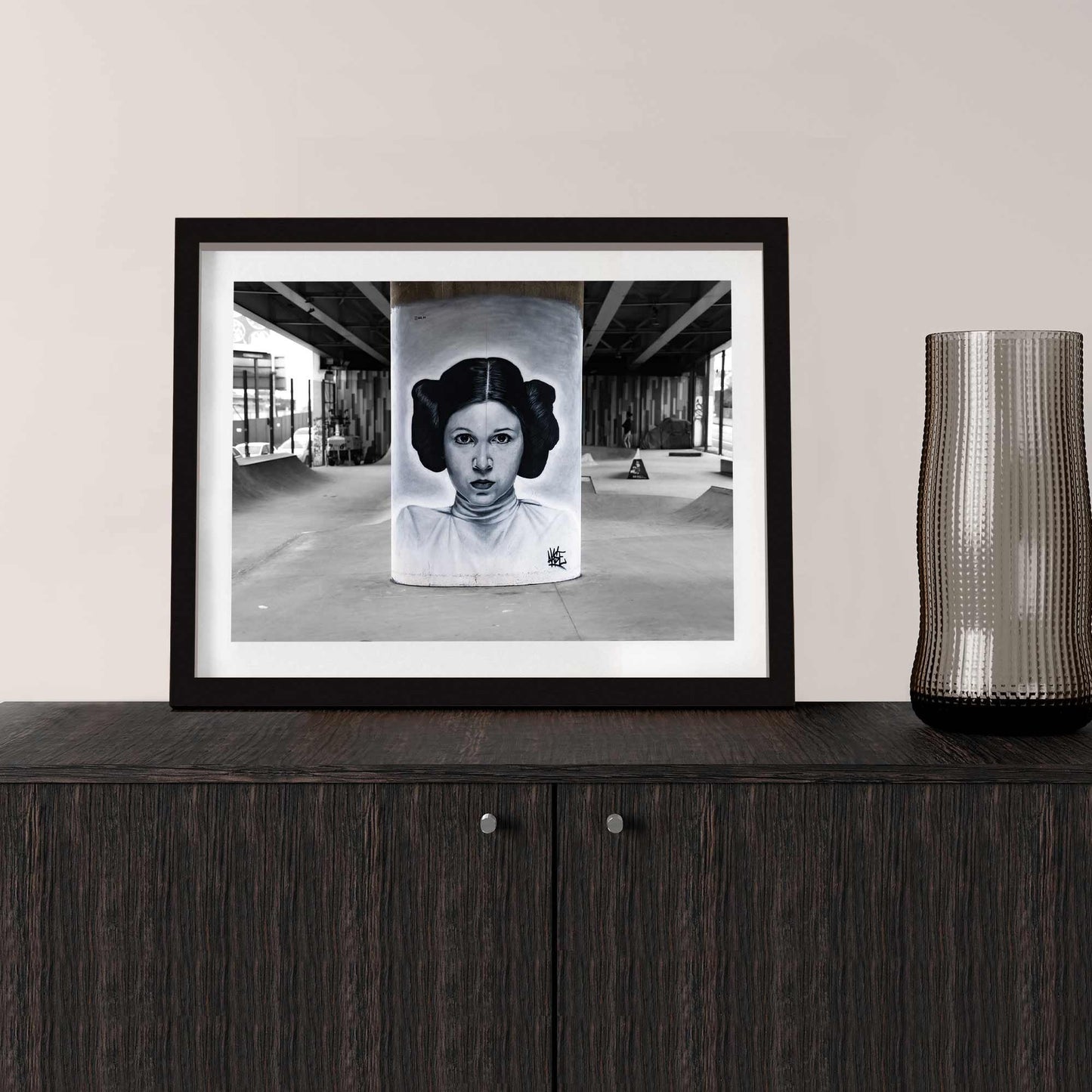 Star Wars Princess Leia Graffiti Street Art Fine Art Digital Photography Print Photo Wall Art A4, A3, A2