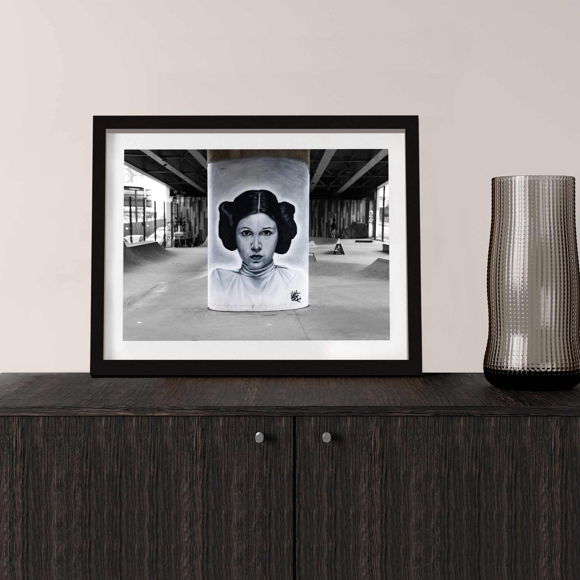 Star Wars Princess Leia Graffiti Street Art Fine Art Digital Photography Print Photo Wall Art A4, A3, A2
