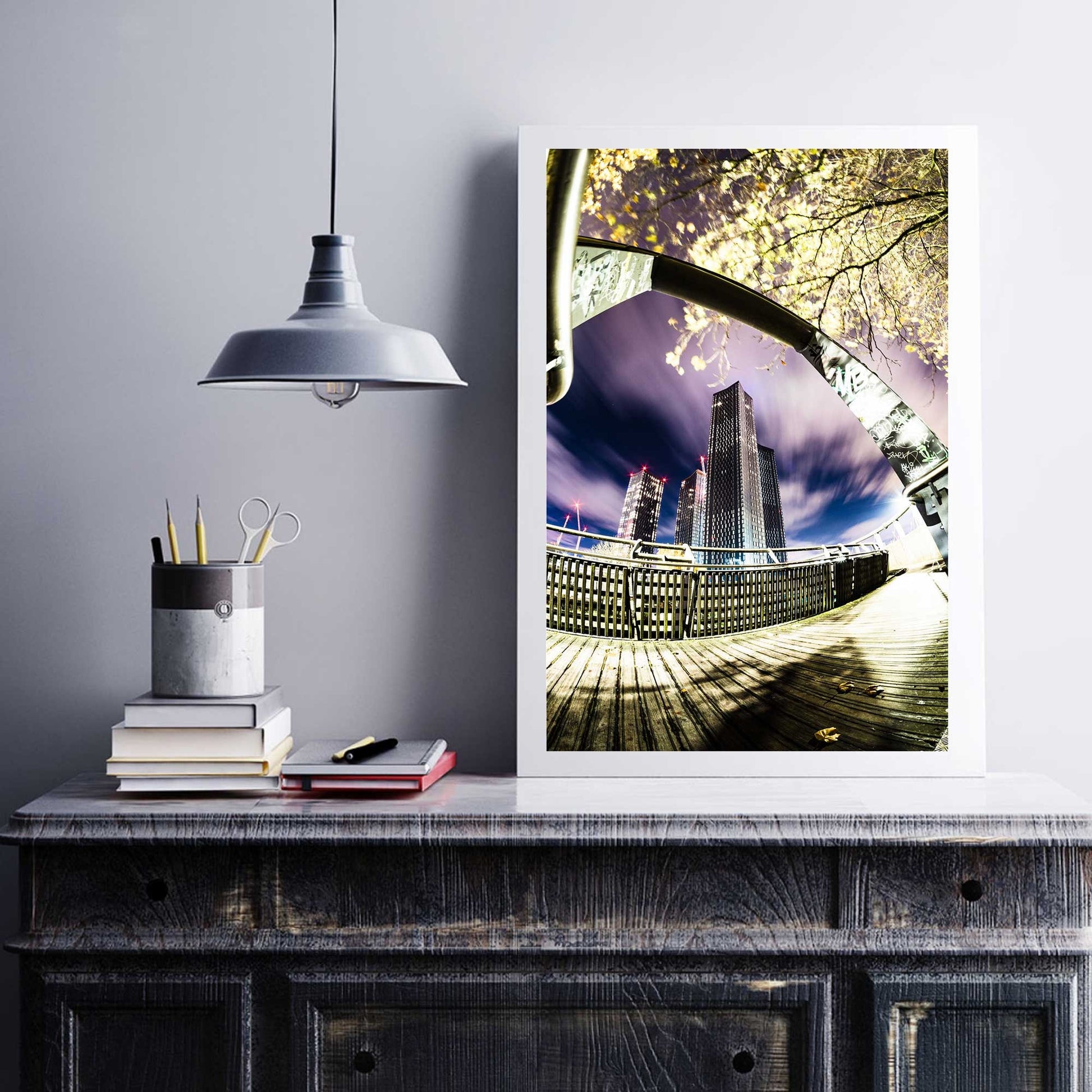 Richard Abram Photography - Night Time West One Manchester Cityscape Building UK City Travel Urban Landscape Digital Photography Fine Art Print A4, A3, A2