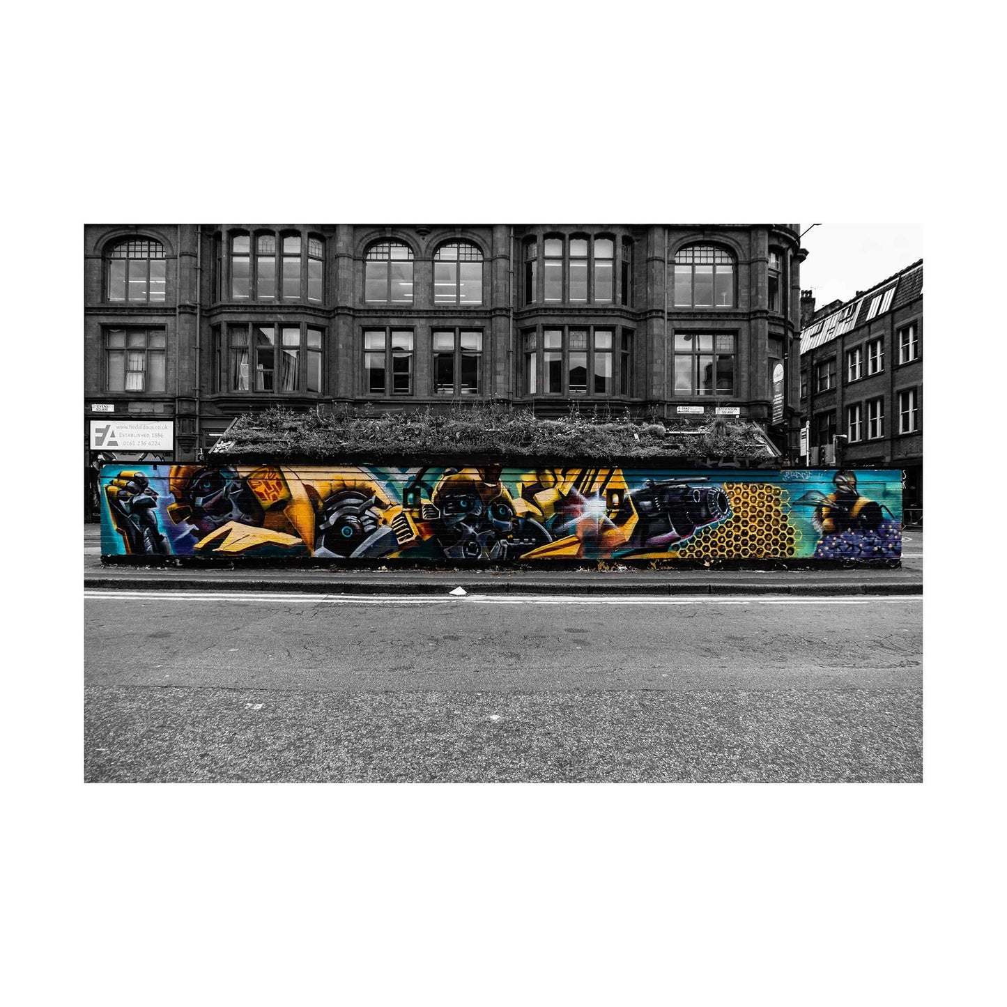 Richard Abram Photography - Bumble Bee, Street Photography, Fine Art Photo, Wall Art, Graffiti Art, Manchester photo, Manchester print, City Print, UK City A4, A3, A2