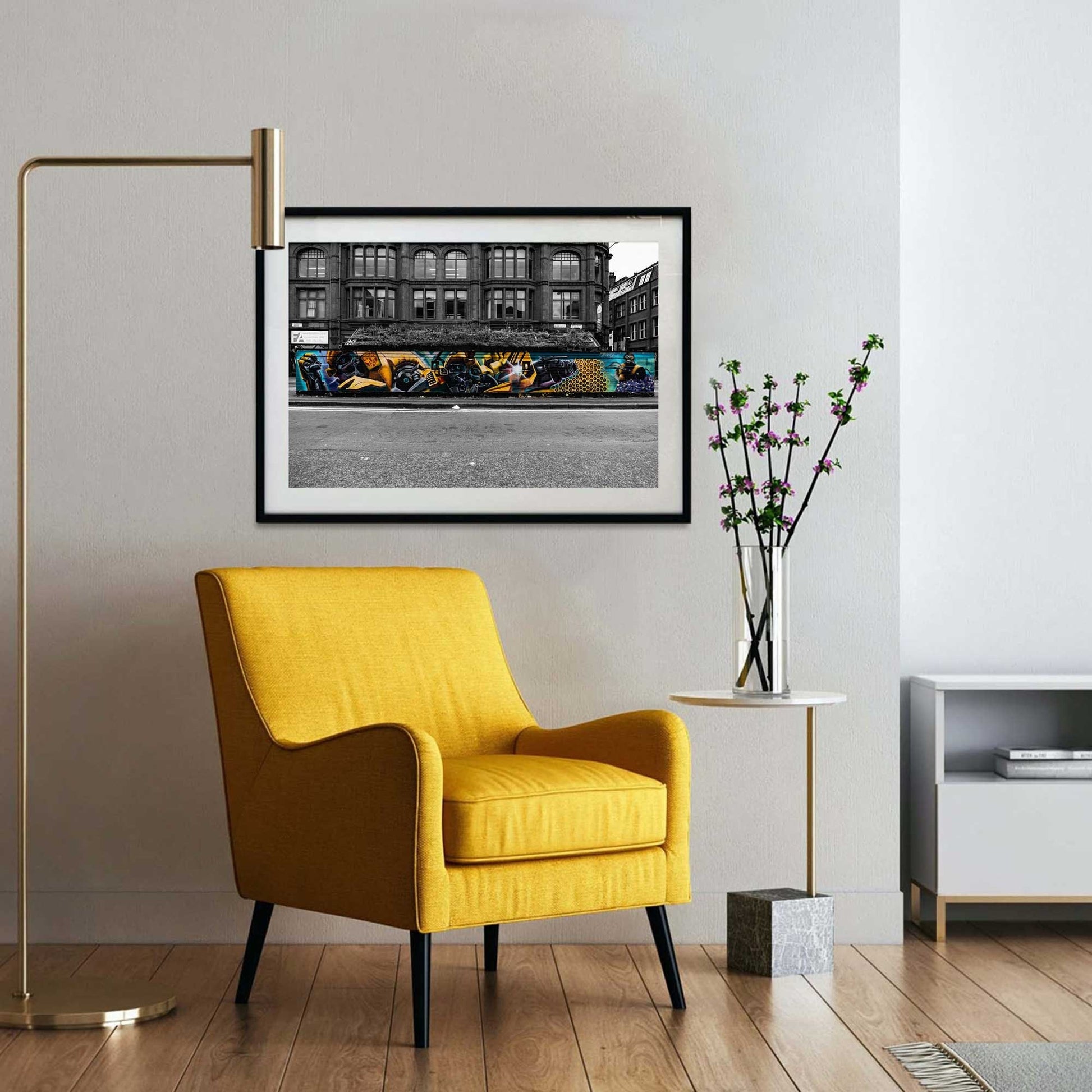 Richard Abram Photography - Bumble Bee, Street Photography, Fine Art Photo, Wall Art, Graffiti Art, Manchester photo, Manchester print, City Print, UK City A4, A3, A2
