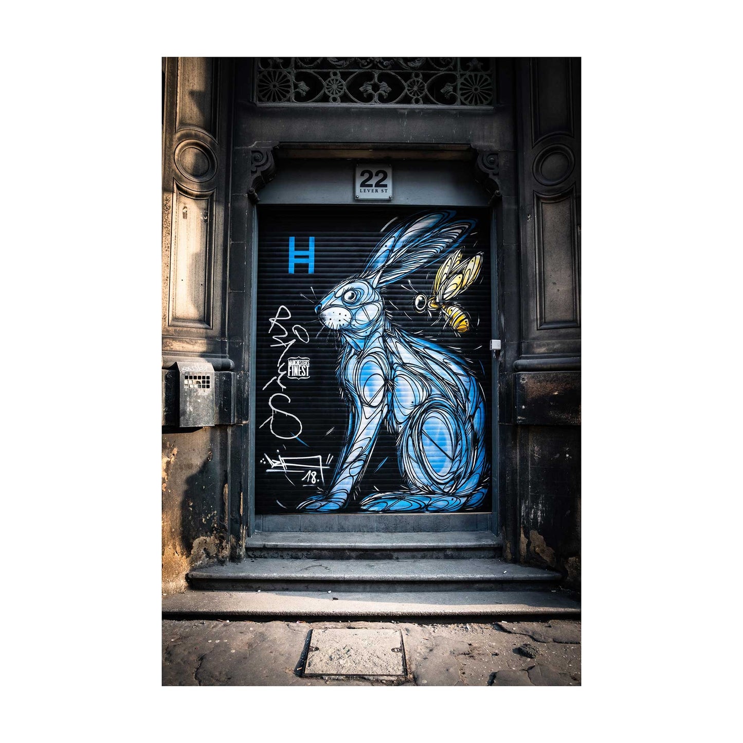 Blue Bunny, Street Photography, Fine Art Photo, Wall Art, Manchester photo, Manchester print, City Print, UK City A4, A3, A2
