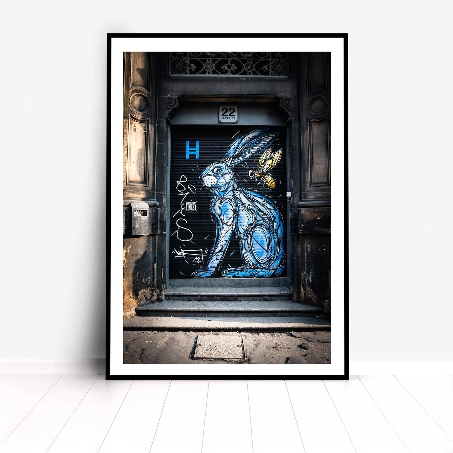 Blue Bunny, Street Photography, Fine Art Photo, Wall Art, Manchester photo, Manchester print, City Print, UK City A4, A3, A2