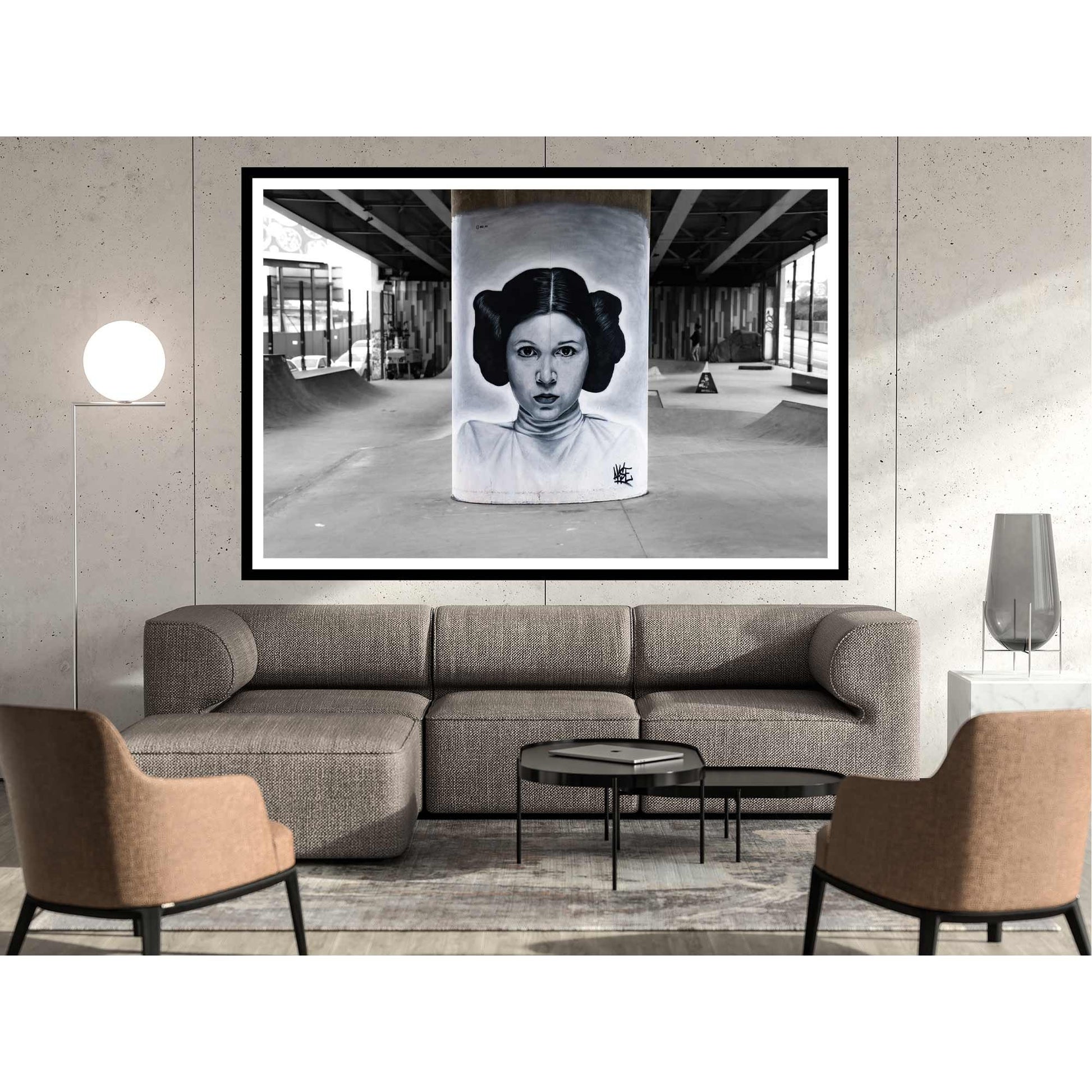 Star Wars Princess Leia Graffiti Street Art Fine Art Digital Photography Print Photo Wall Art A4, A3, A2