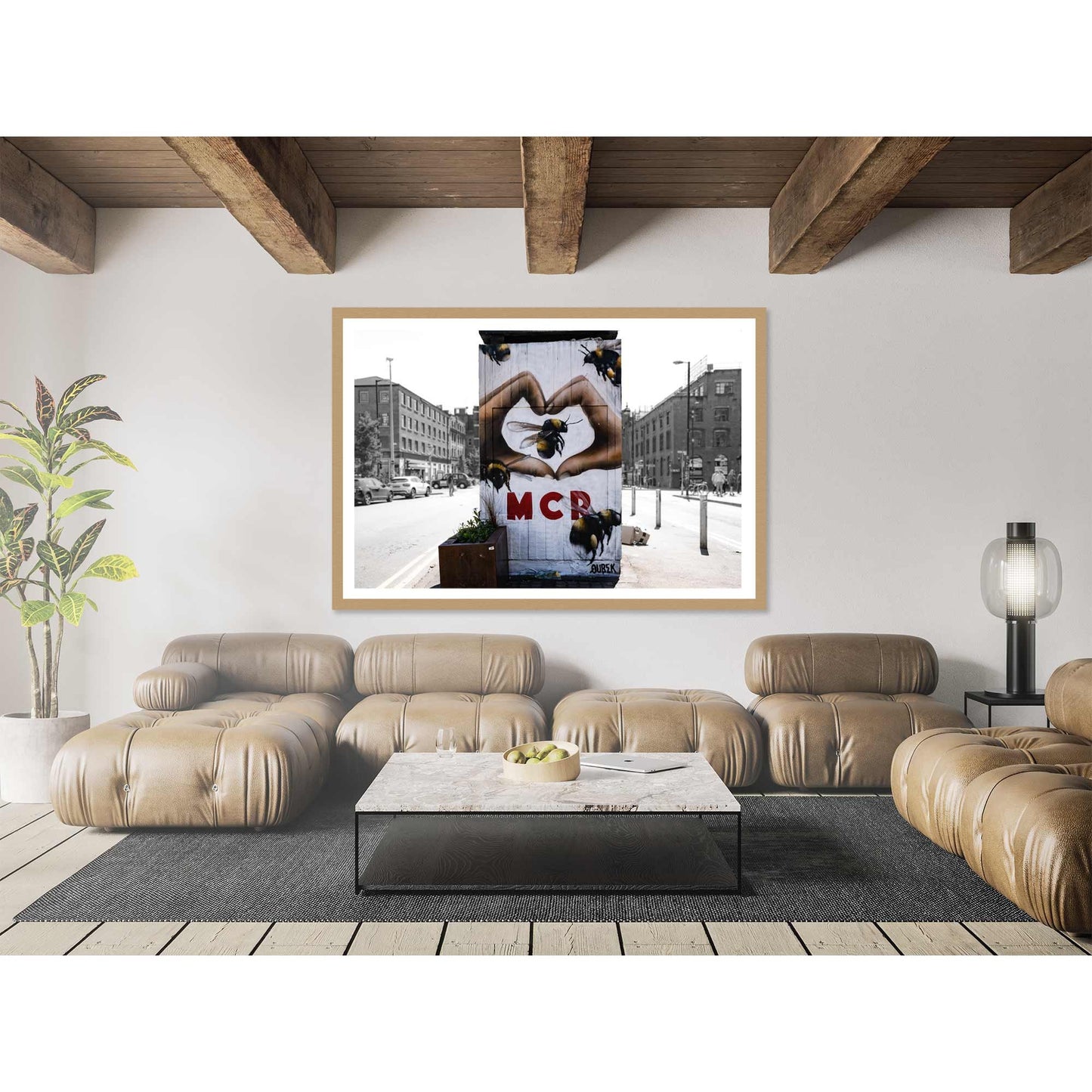 Richard Abram Photography - Manchester Bee Heart Sign Graffiti Street Fine Art Digital Photography Print Photo A4, A3, A2