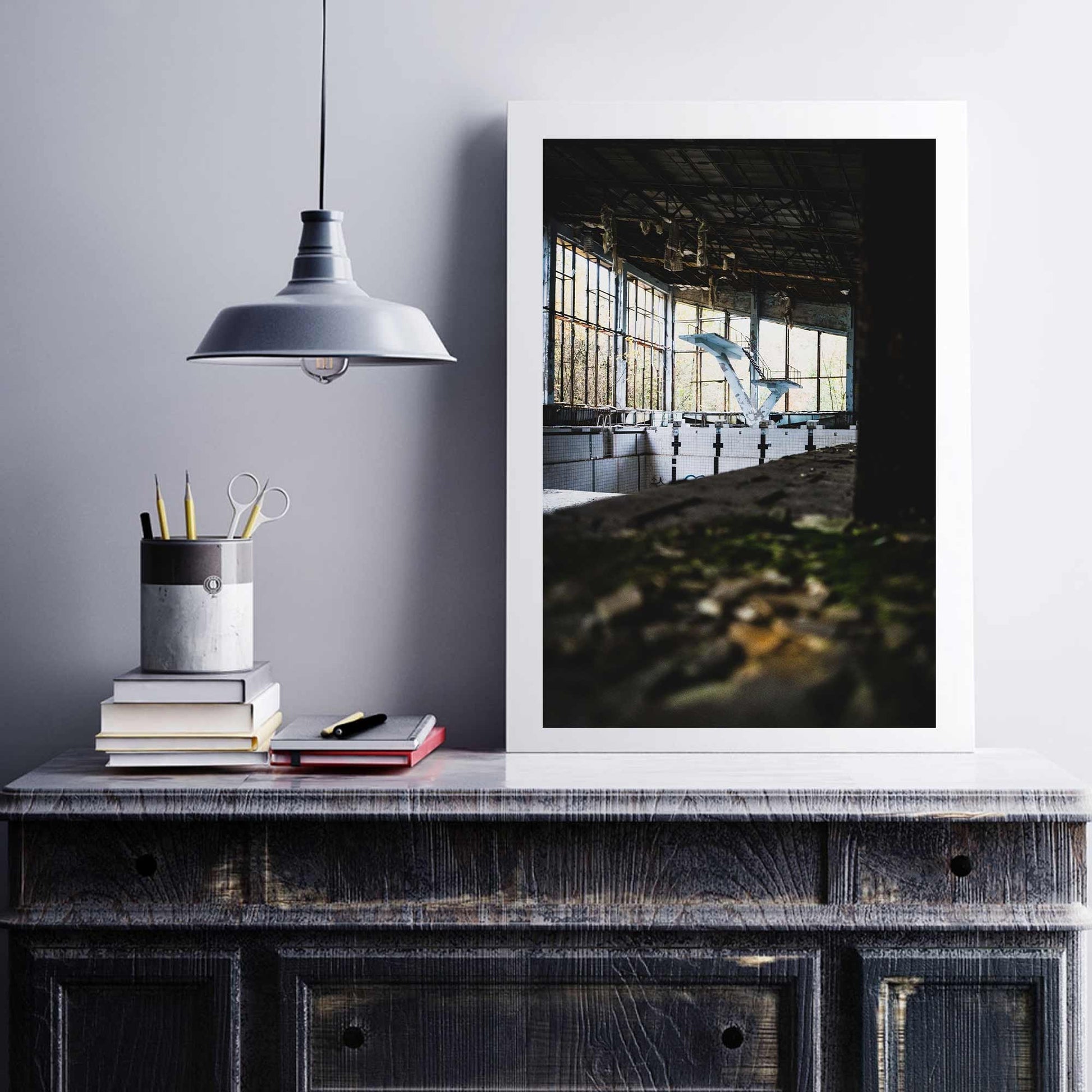 Richard Abram Photography - Abandoned Decay Chernobyl Swimming Pool, an Urban Urbex Digital Photography Fine Art Print in A4, A3, A2