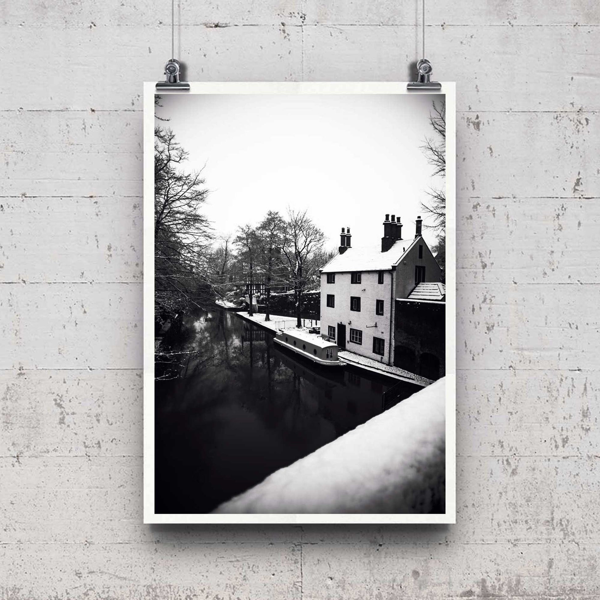 Black and White Winter Photo, Winter Scene Fine Art Photography print, Winter Landscape Photography Fine-Art Print A4, A3, A2
