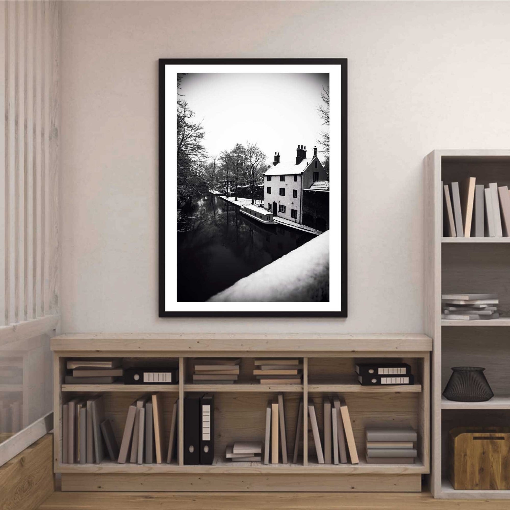 Black and White Winter Photo, Winter Scene Fine Art Photography print, Winter Landscape Photography Fine-Art Print A4, A3, A2
